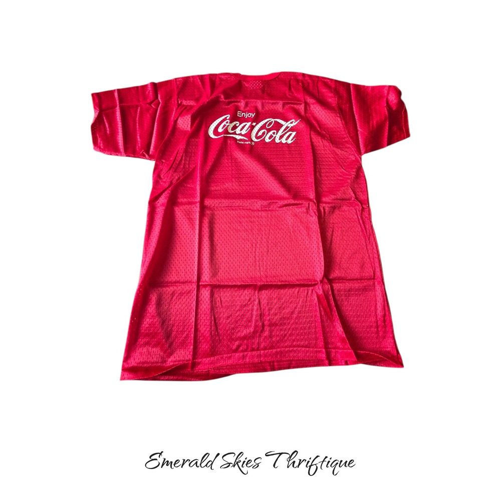 Vintage Coca-Cola Coke Mesh Logo T-Shirt Mens Xtra Large Red. Free shipping